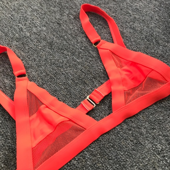 neon orange bralette